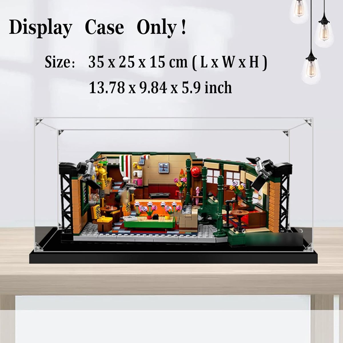 BOOVAX 2mm Acrylic Display Case [Central Park Friends 21319] - Lego 21319 - 13.75 x 9.84 x 5.9 inches - Showcase