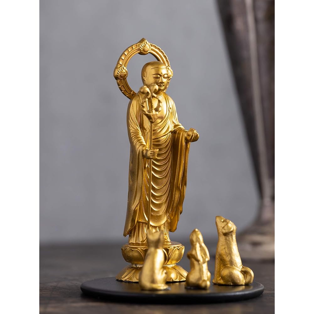 Buddha Statue Pet Jizo Bodhisattva 7.5cm (Gold) _ "Animal Protection/Pet Memorial Service" Takaoka Copperware (P Jizo/S)