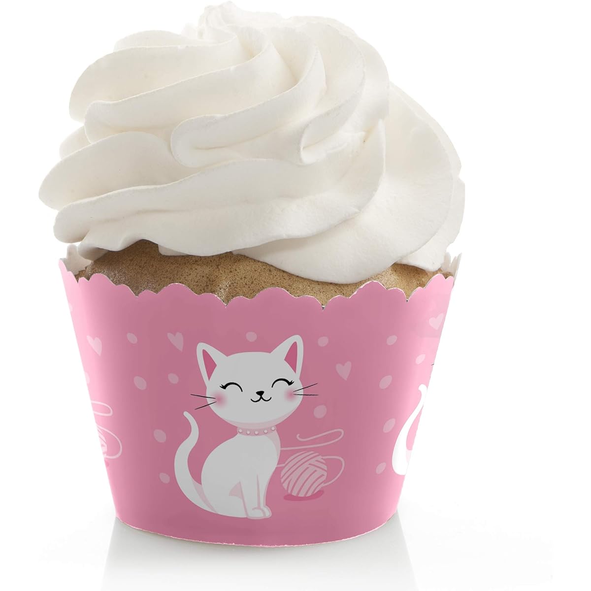 Purr-FECT Kitten - Kitten Meowing Baby Shower Birthday Party Decorations - Party Cupcake Wrappers - Set of 12