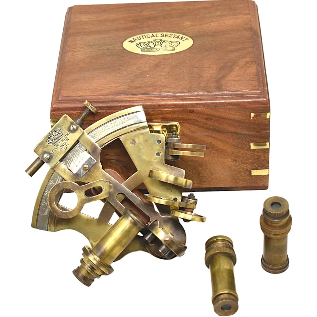 Vintage Style Sextant Brass Nautical Antique Musical Instrument Ship Astronomical Nautical