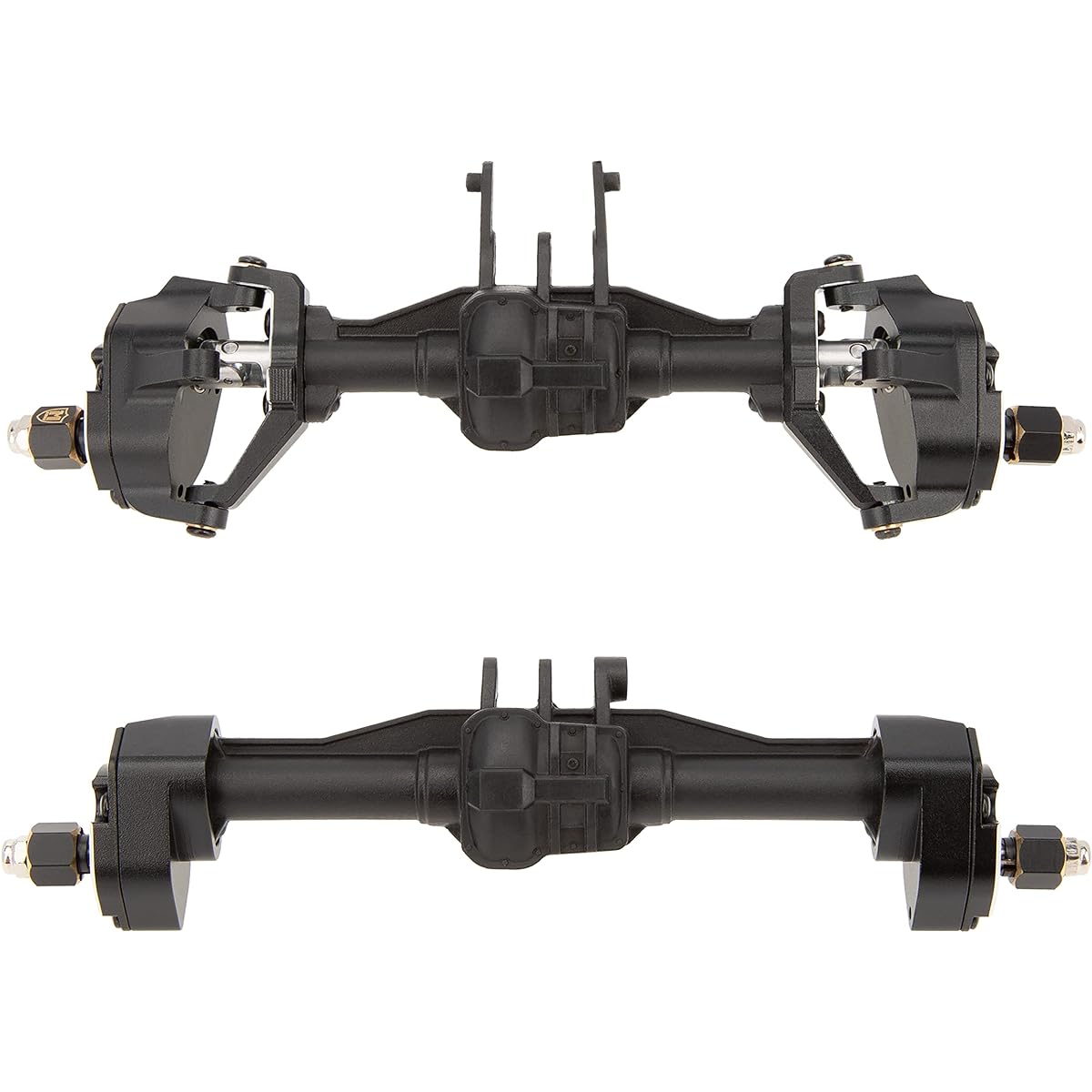 MEUS Racing Front & Rear Portal Axle DIY Kit Aluminum Straight Axle to Portal Axle Kit Ground Clearance +8.1mm 1/18 TRX4M (Aluminum Black)