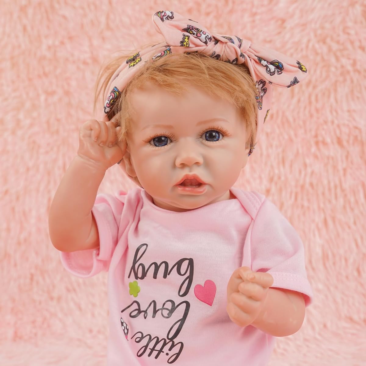Minaky Lifelike Reborn Baby Doll 19" Handmade Soft Newborn Realistic Baby Doll Full Vinyl Body Shy Baby Nursing Kit Gift Box for Ages 3+ (Pink - 19")