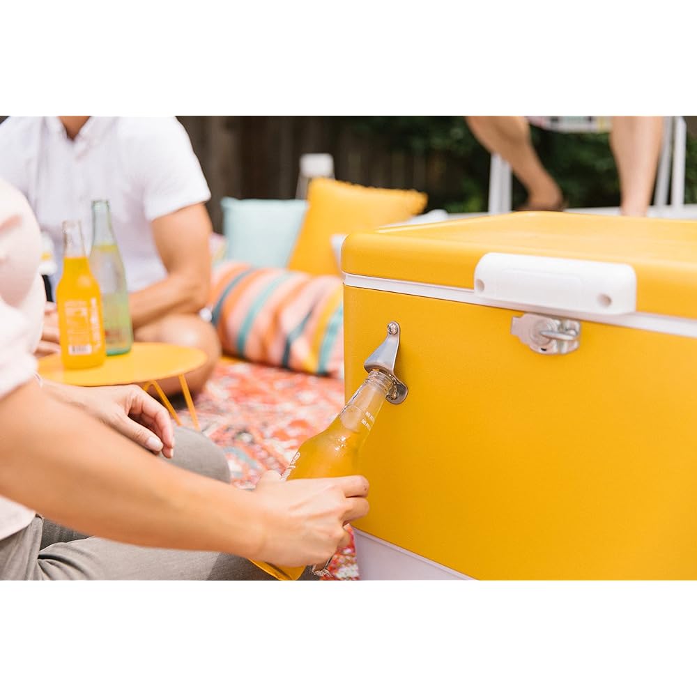 Igloo 54 Quart Steel Belt Legacy Stainless Steel Cooler with Bottle Opener