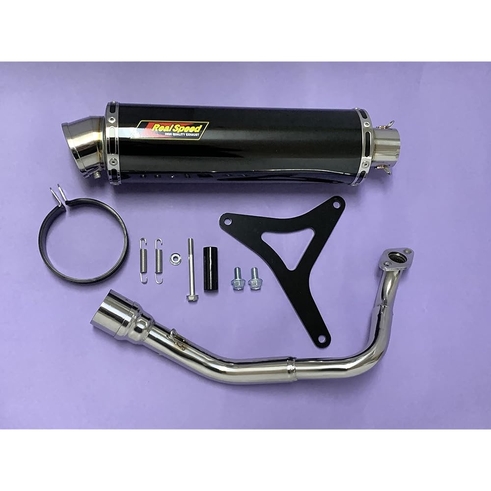 Realspeed Honda LEAD 125 (JF45) Bike Muffler Cougar Stainless Steel Black Color Muffler LEAD125 RSP-CGA-007