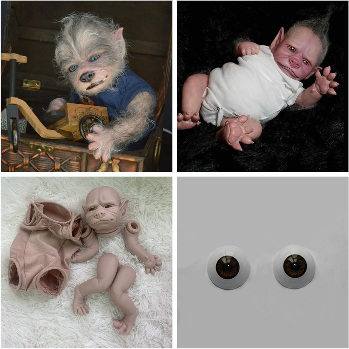 Reborn Doll Kit Blank Wolf Kit DIY Doll Making Kit Cloth Body Realistic Reborn Doll Mold