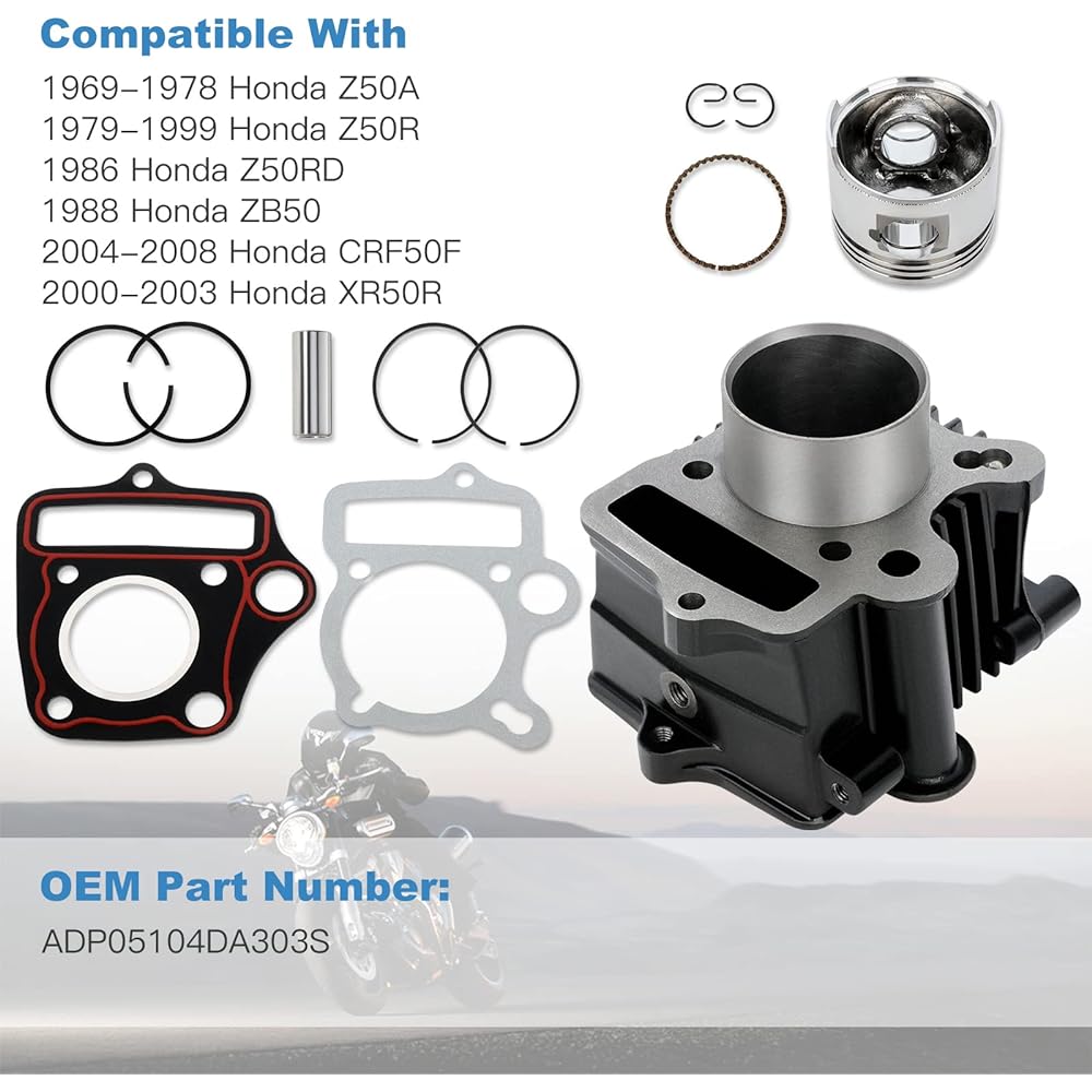 ECCPP Cylinder & Piston Kit Assembly for Z50 Z50R XR50 CRF50 50CC Dirt Bike Pit Bike