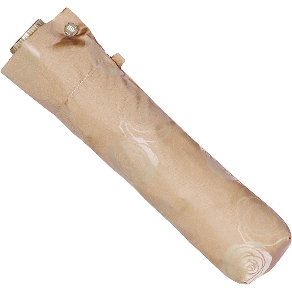 [Lanvin Collection] Umbrella Large Mini Umbrella Cation Jacquard Rose Pattern Women's Beige Japanese Rib Length 60cm (FREE Size)