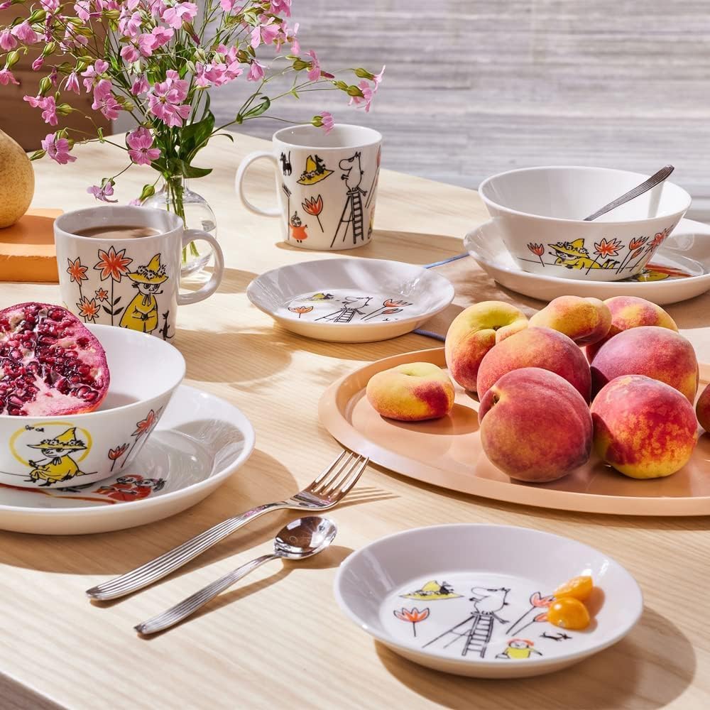 [Regular Imported Goods] Moomin (Moomin by ARABIA) Dish Plate 19cm "ABC" Snufkin Pattern Moomin Tableware Arabia 1064954
