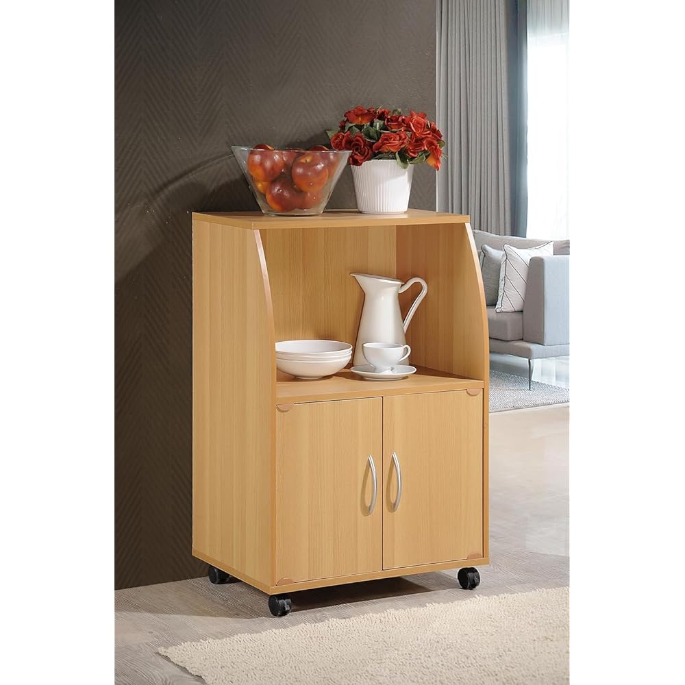 Hodedah Kitchen Cart Beech [Japanese regular import product]