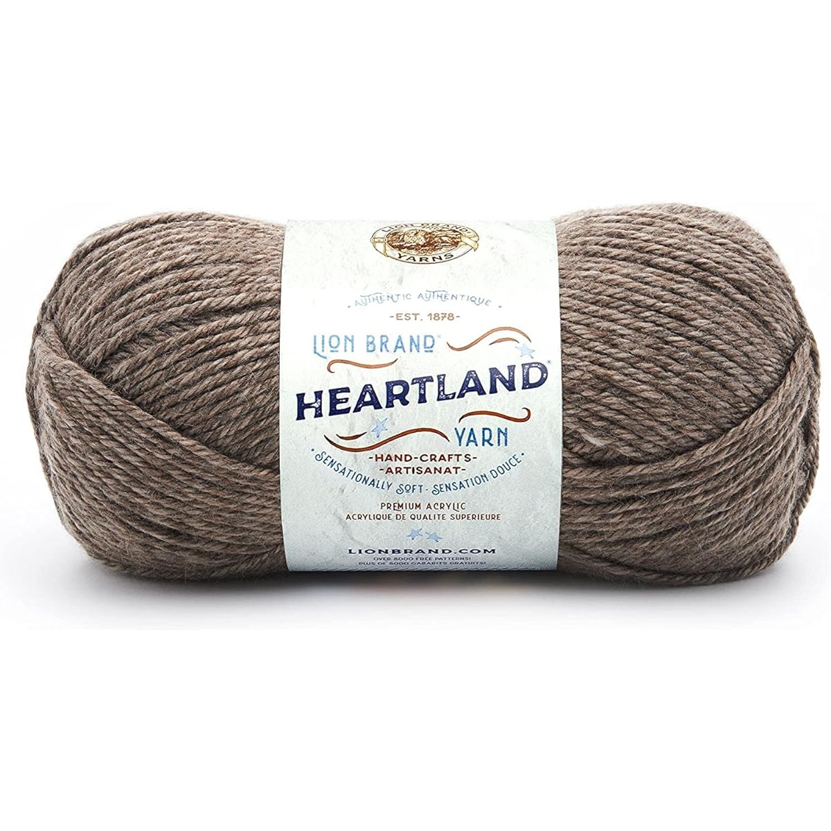 Lion Brand Yarn - Heartland - 6 Skeins Assorted with Needle Gauge (Neutral)