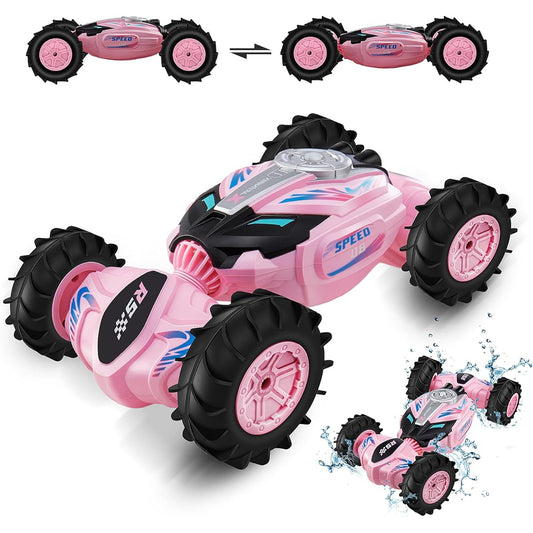 ARTISHION Amphibious RC Car 1:16 Inch Pink Land and Amphibious Gesture & Remote Control Spare Battery Great for Girls