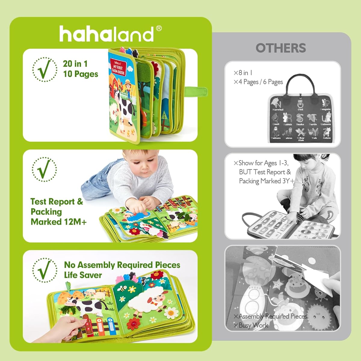 hahaland Montessori Busy Book (Farm)