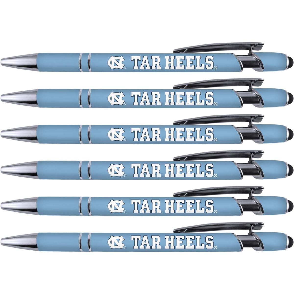 Greeting Pen North Carolina Soft Touch Coated Metal 6 Pack 30506