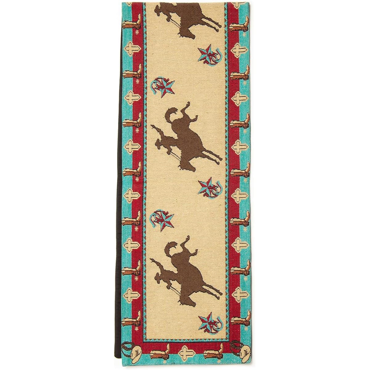 Southwestern Table Runner for Dining Table - Rustic Southwest Kitchen Tablecloth 13" x 70" - Rodeo