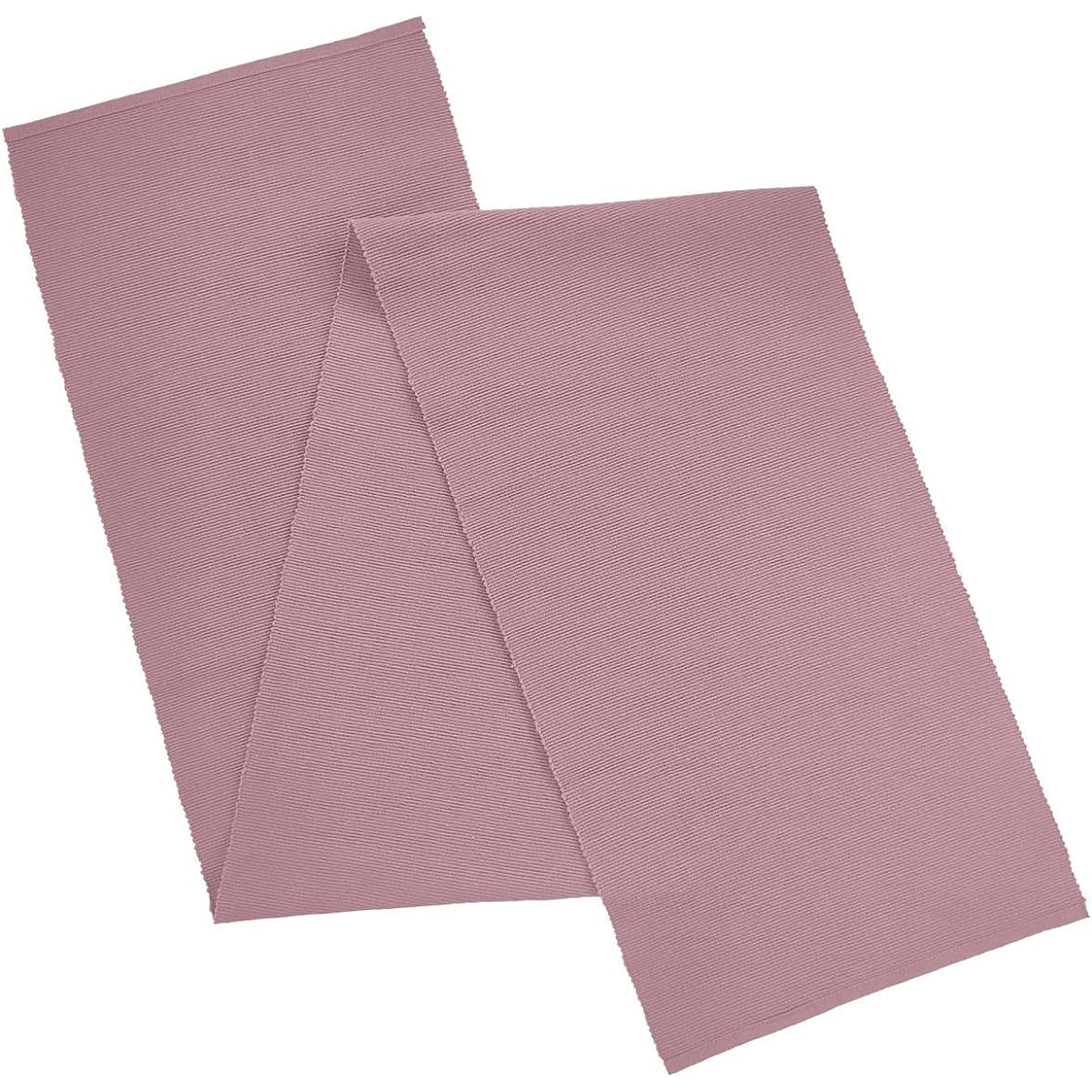 AVKA Studio 100% Cotton Ribbed Table Runner - 1 Pack - 13 x 72 inches - Dusky Pink - Dining or Kitchen Table Runner Thick Construction for Everyday Use, Picnics, Outdoor Tables, Weddings, and More