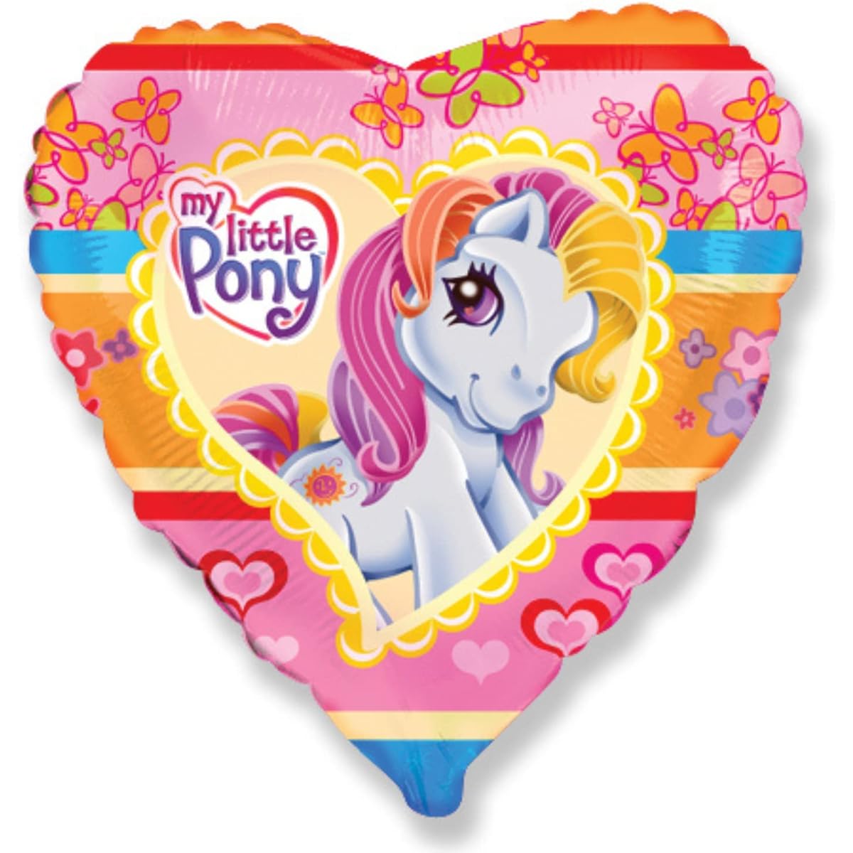 Little Party Pony Balloons - My Lil Party Balloon Decorations 2 Styles Little Rainbow Pony Birthday Theme Balloon Bouquet Centerpiece Backdrop Banner Decorations Set of 4