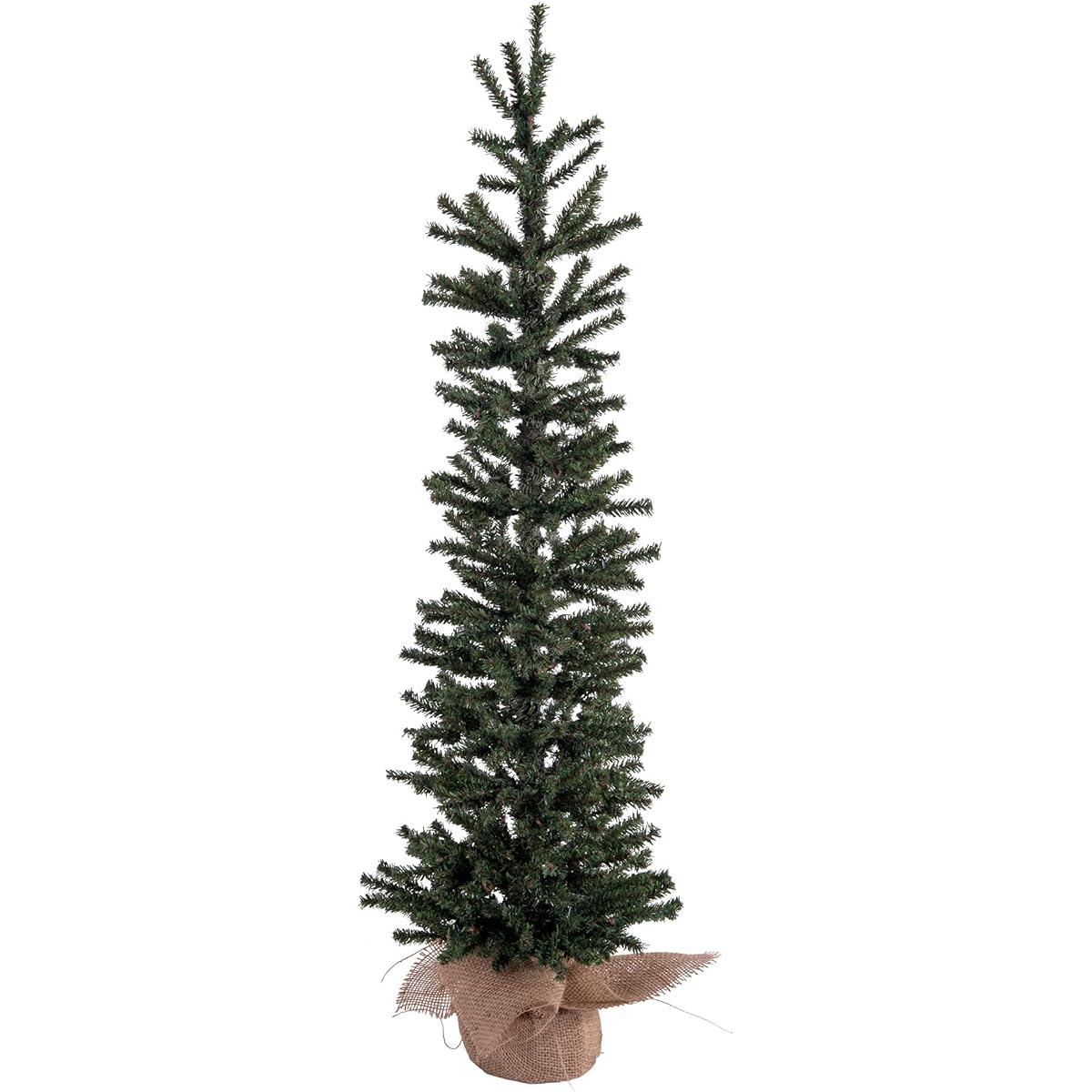 Vickerman 3ft Mini Pine Artificial Christmas Tree No Lights Seasonal Indoor Decor Burlap Base