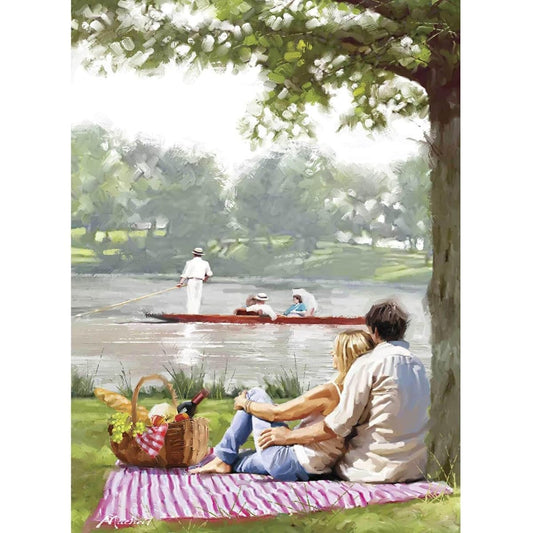 Anatolian Puzzle - Picnic by the River, 1000 Piece Jigsaw Puzzle 1137