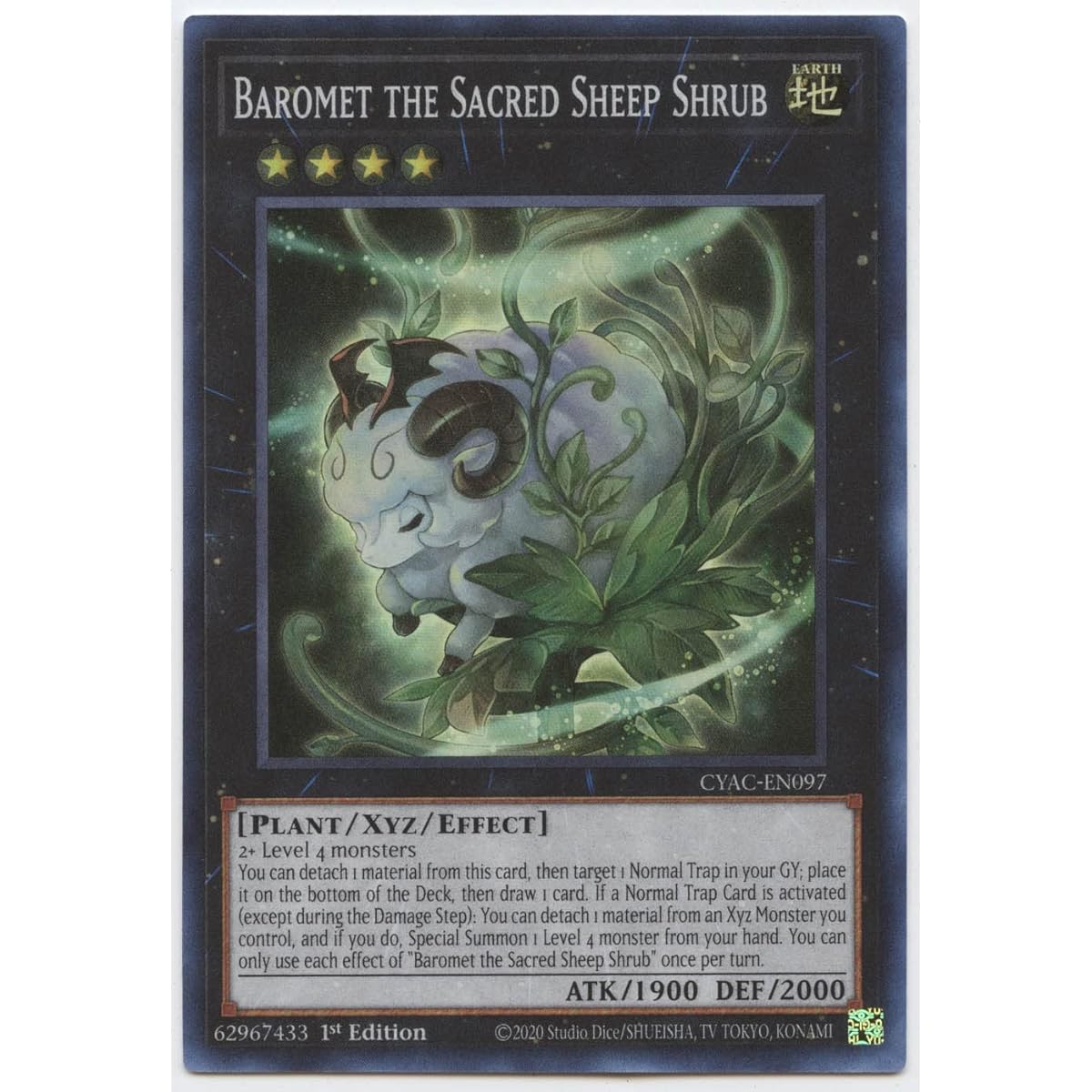 Baromet The Sacred Sheep Shrub - CYAC-EN097 - Super Rare - 1st Edition