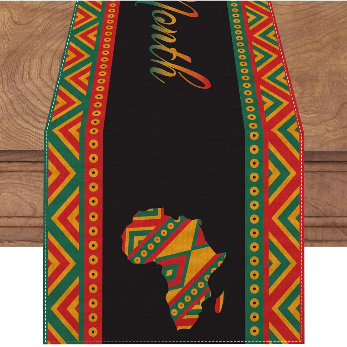 Jiudungs Linen Black History Month Table Runner 72 Inch Length Black History Month Table Decoration African American National Festival Decorations and Supplies