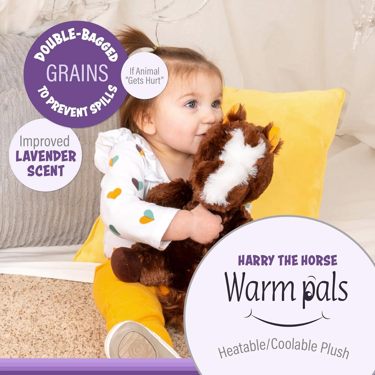 Warm Pals Microwavable Lavender Scented Plush Toy Stuffed Animal - Harry The Horse
