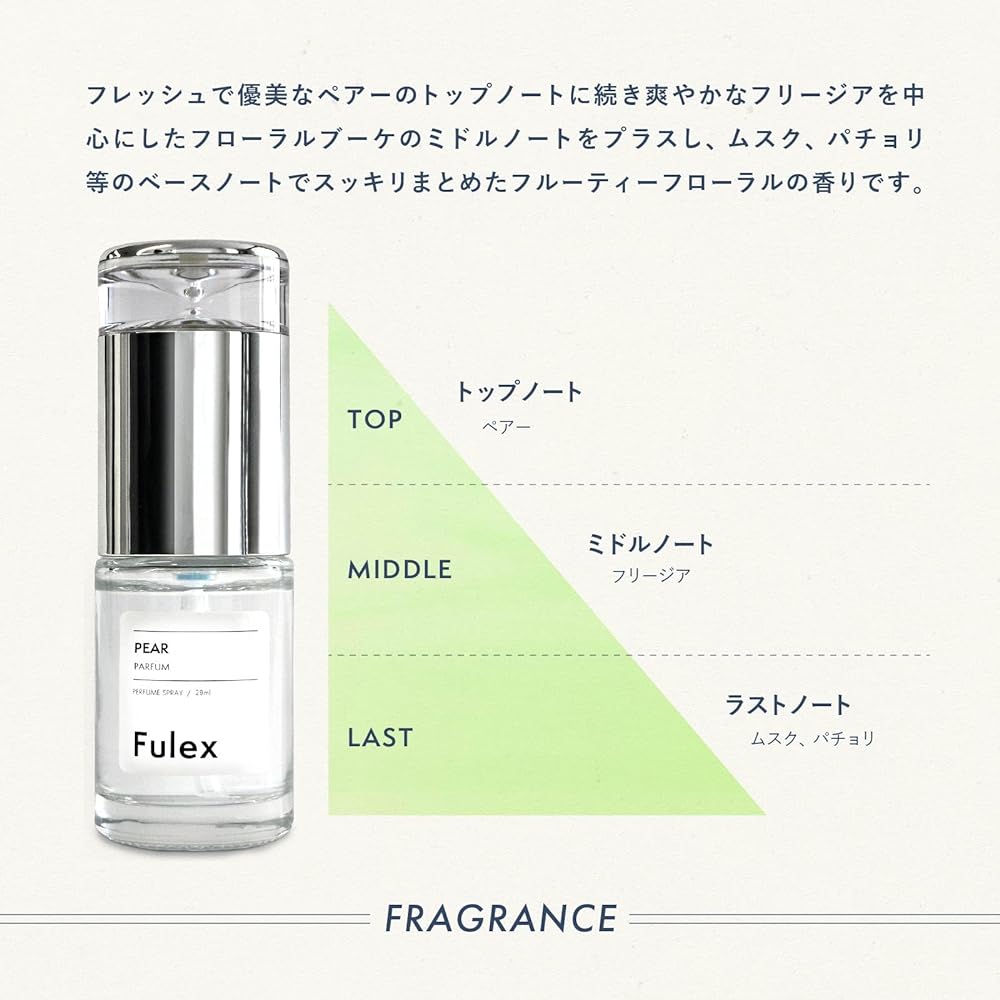Fulex Pear Scent Pear English Pear Freesia 28mL Perfume Parfum Men's Women's Unisex Spray Type