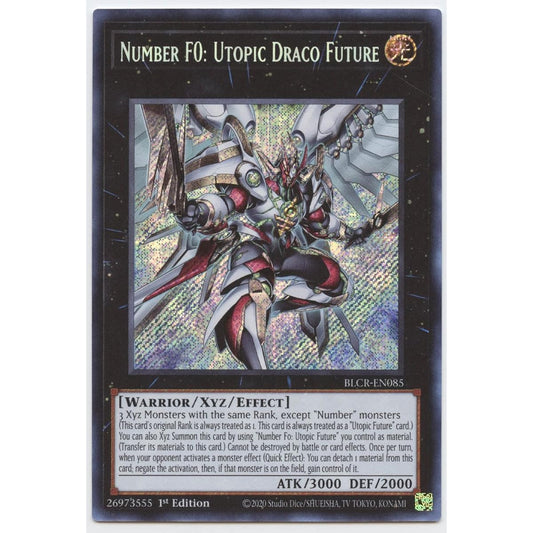 Number F0: Utopia Draco Future BLCR-EN085 Secret Rare First Edition