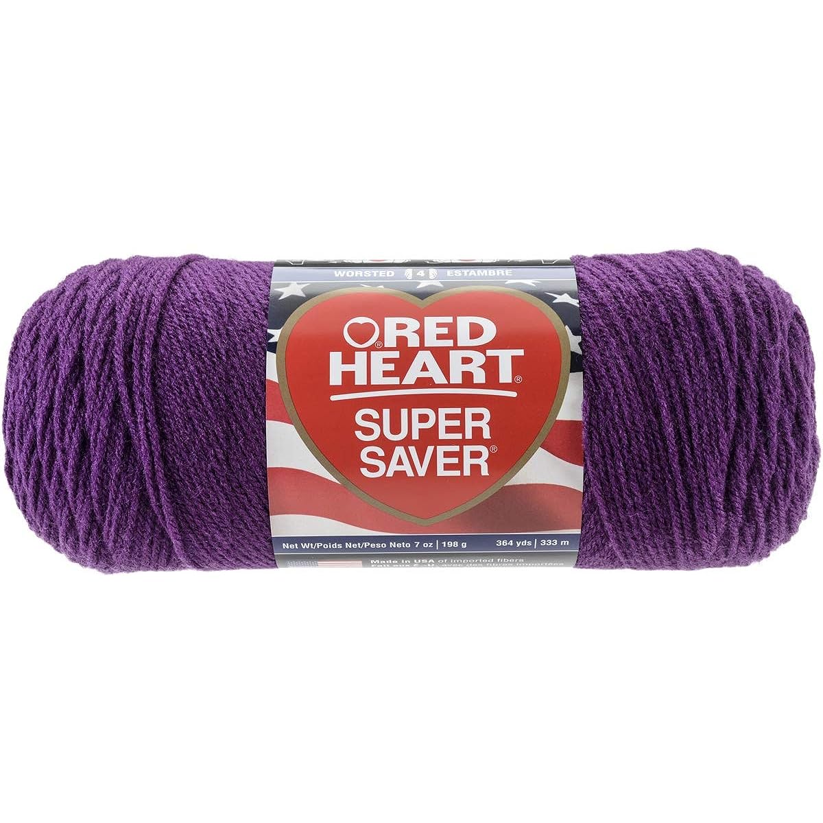 Red Heart Dark Orchid Super Saver Yarn 6 Pack