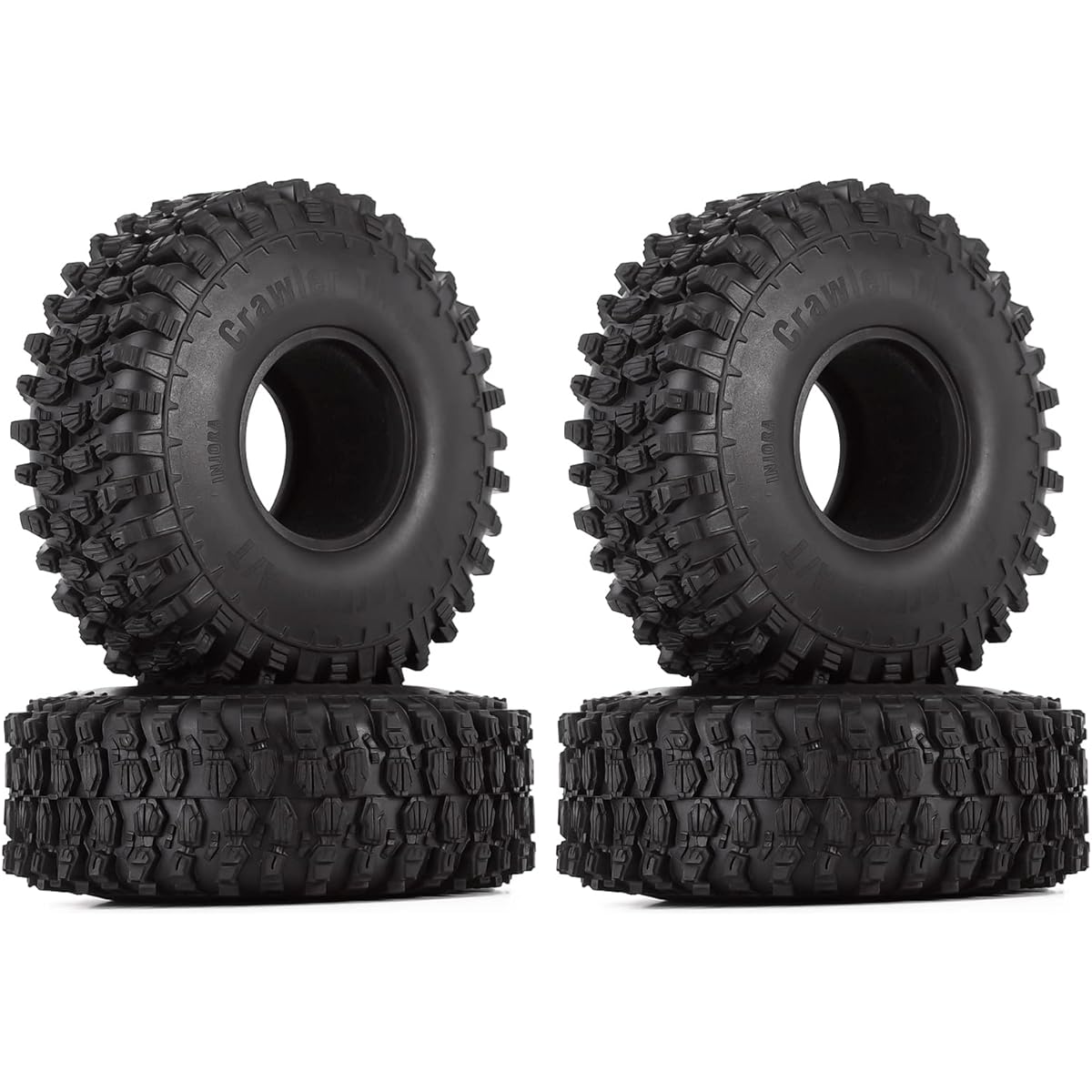 INJORA1.9 Crawler Tire 120*42mm Rubber 1/10 All Terrain Wheel Tire for RC Rock Crawler Car TRX4 Axial SCX10Redcat Gen8