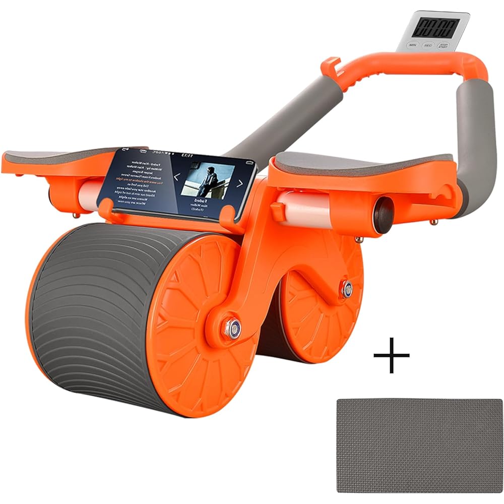 MBB Abdominal Roller Quiet Intelligent Timing Healthy Abdominal Roll, Automatic Rotating Design, Elbow Support
