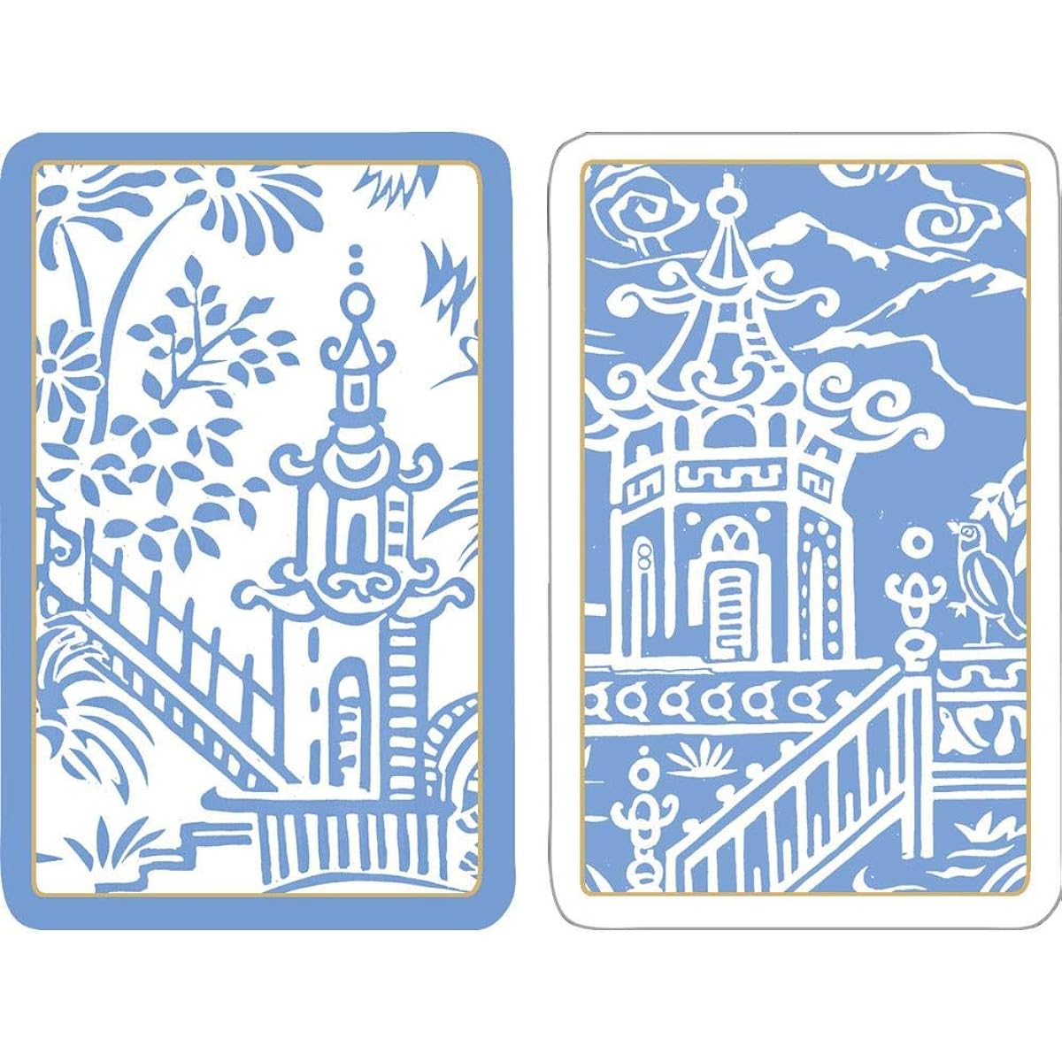 Caspari Pagoda Twirl Playing Cards with 2 Decks