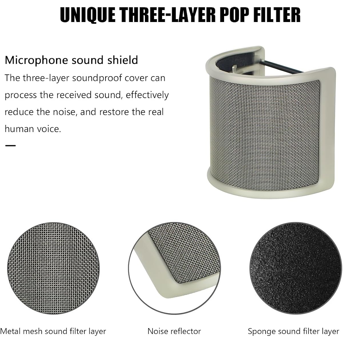 Micfuns ushape Gold for mic pop fritters (Gold)