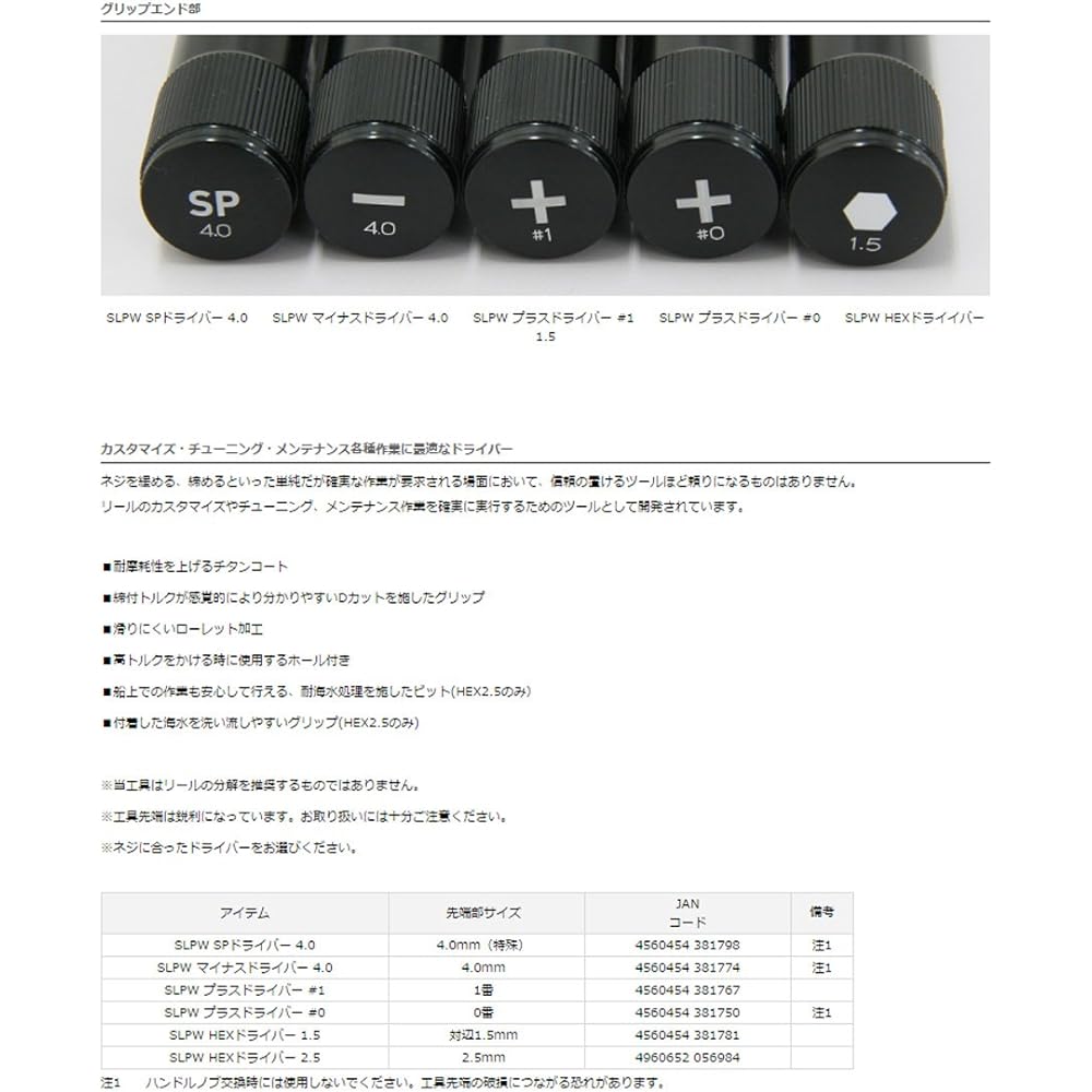 Daiwa Slp Works SLPW Pro's Tools Driver Series