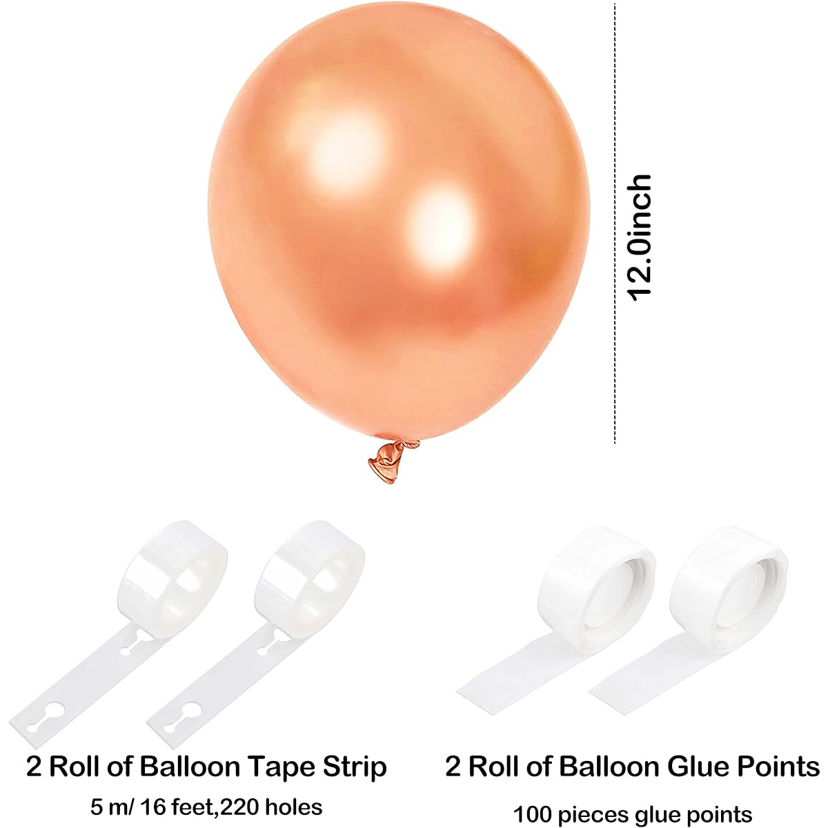 Latex Balloon Pack, 12" Latex Pastel Balloon Garland Kit for Graduation/Birthday Party/Baby Shower/Wedding/Halloween/Christmas Party Decorations (Champagne) 120pcs