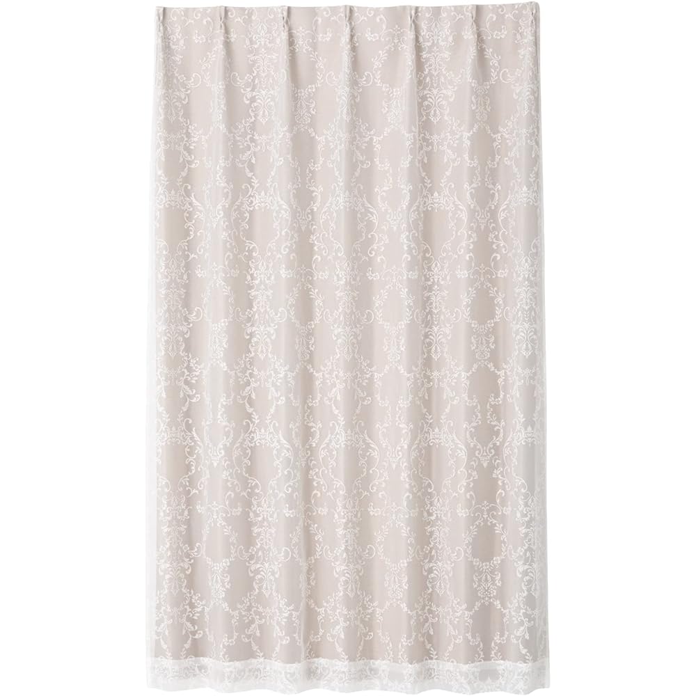 Francfranc Bliss x Lucilla Double Curtain H1780 x W1000 Beige (Lace & Drape