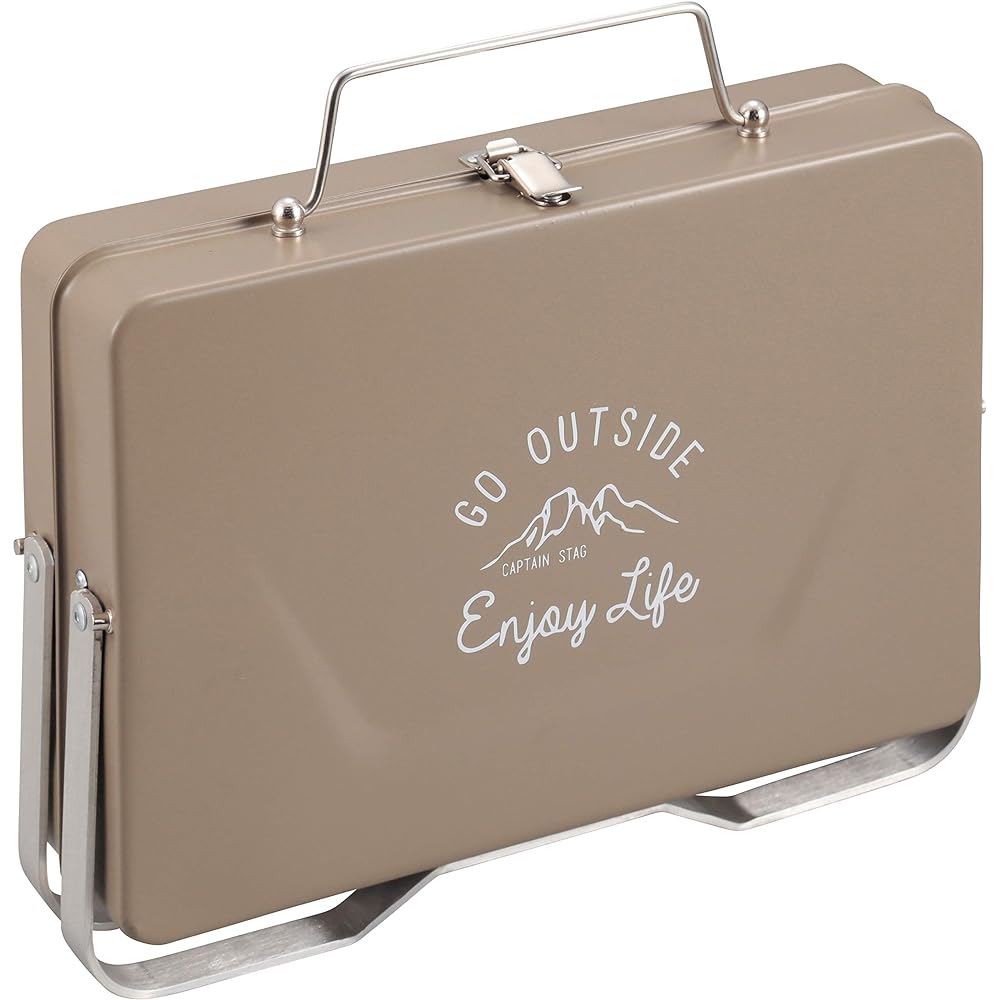 CAPTAIN STAG Barbecue Stove Grill V Type Tabletop Grill Khaki Monte UG-66/UG-2041