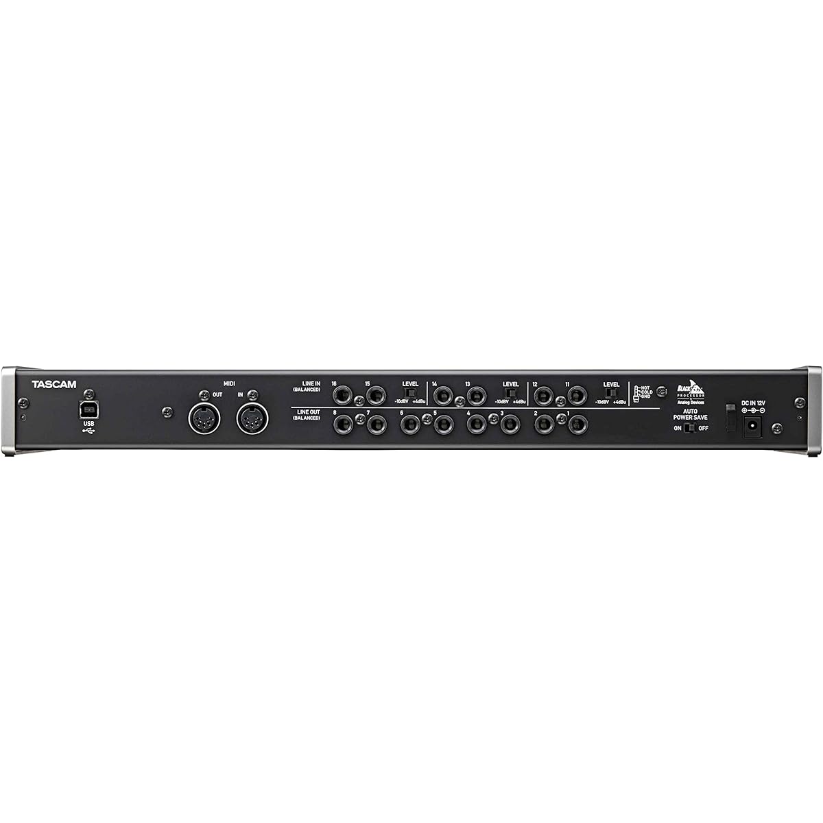 TASCAM audio MIDI interface 16 inputs 8 outputs US-16x08