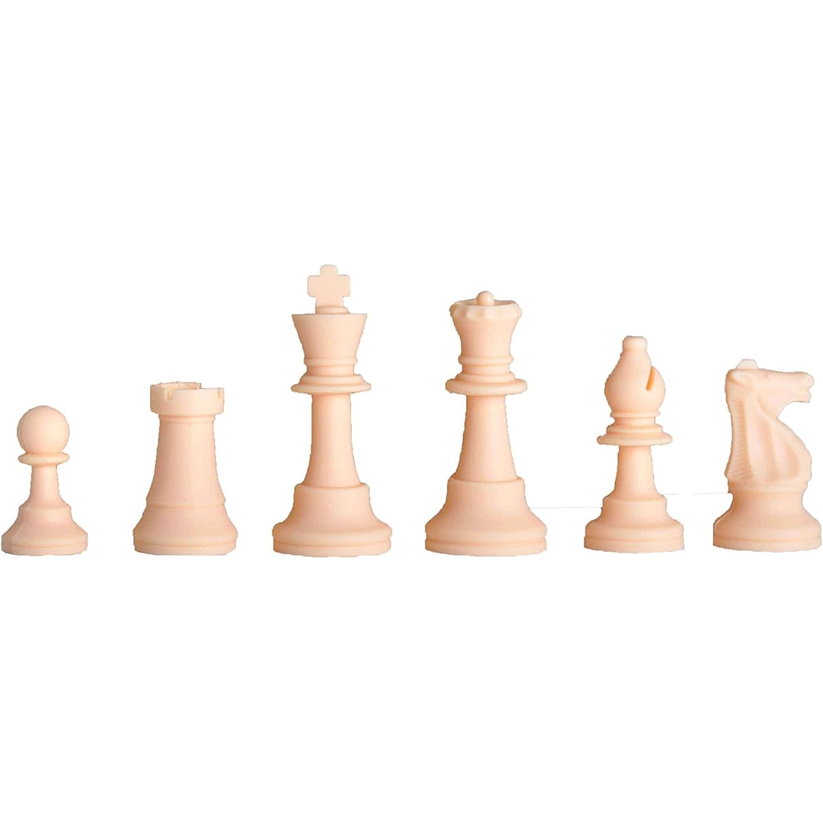 The House of Staunton, Inc. Regulation Silicone (Rubber) Tournament Chess Set - Pieces Only - King 3.75" - US Chess Federation (Natural)