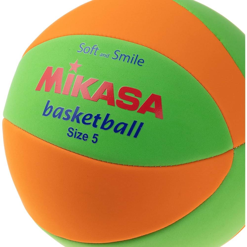 MIKASA Smile Basketball No. 5 (for elementary school students) Machine stitched Light Green/Orange STPEB5-LGO Recommended internal pressure 0.20~0.25 (kgf/cm2)