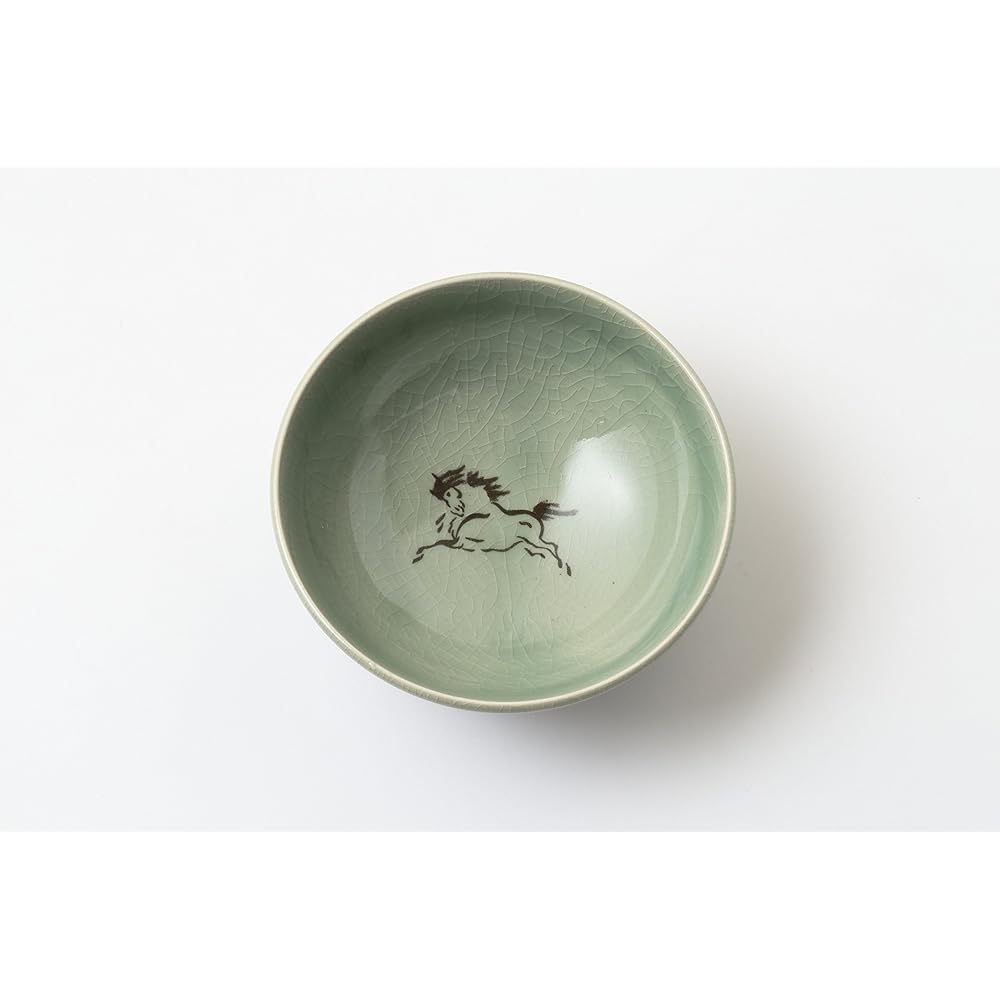 Ohori Soma Ware Matsunaga Kiln Rice Bowl Celadon Color (Small) Respect for the Aged Day Gift Present Rice Bowl Small Cute Bowl