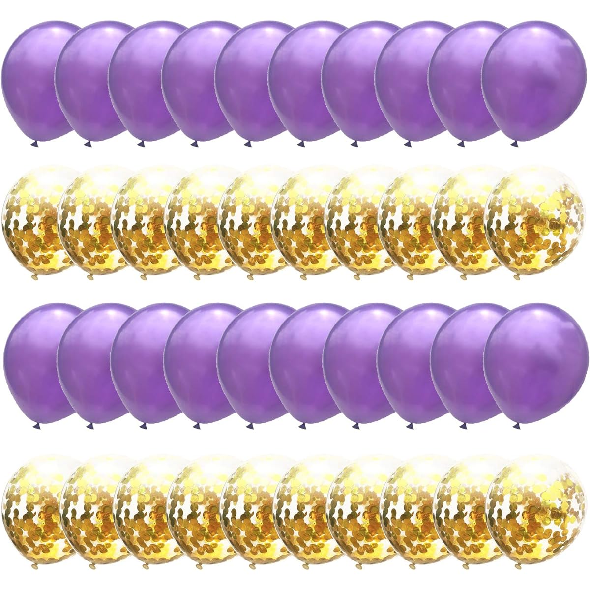 Confetti Balloons Gold Purple Metallic Balloons Wedding Bridal Shower Birthday Party Favors Supplier 12 Inch