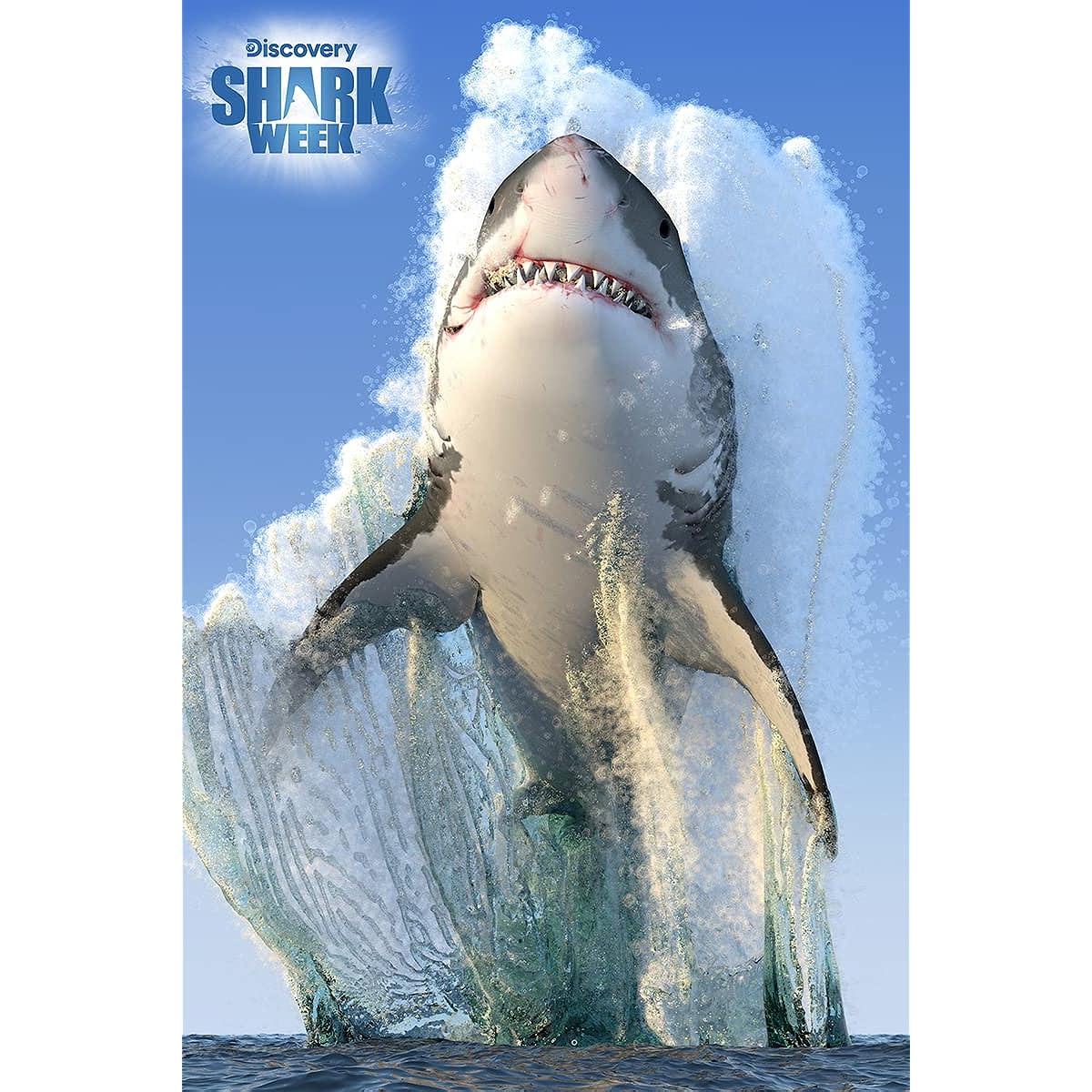PRIME3D Kids Puzzles Discovery Channel Shark Week Great White Shark Lenticular Puzzle 150 Pieces