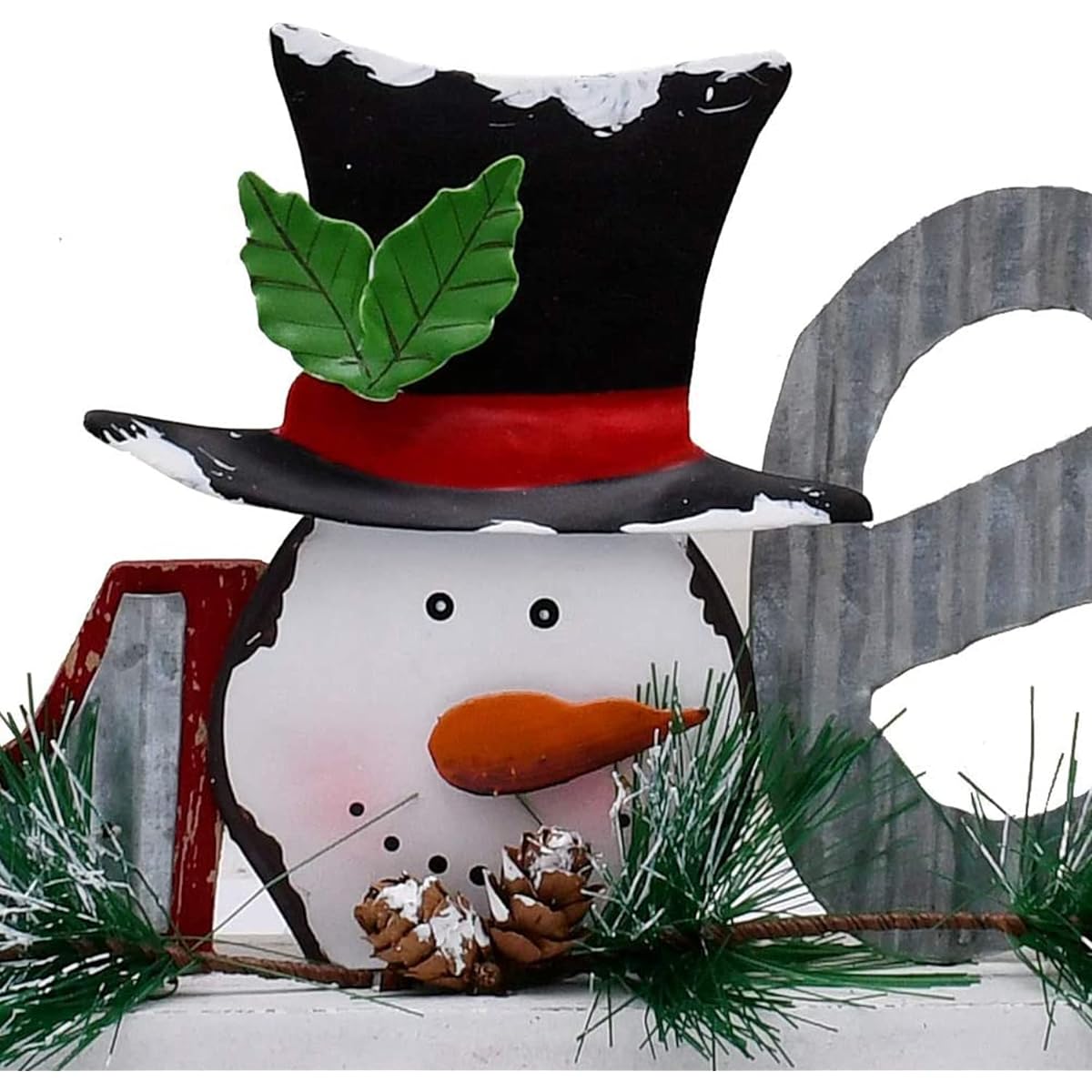 Wooden Cutouts Tabletop Letters Snowman Believe Sign Christmas Decorations Snowman Wooden Word Block Signs Winter Christmas Mantel Centerpiece Decor