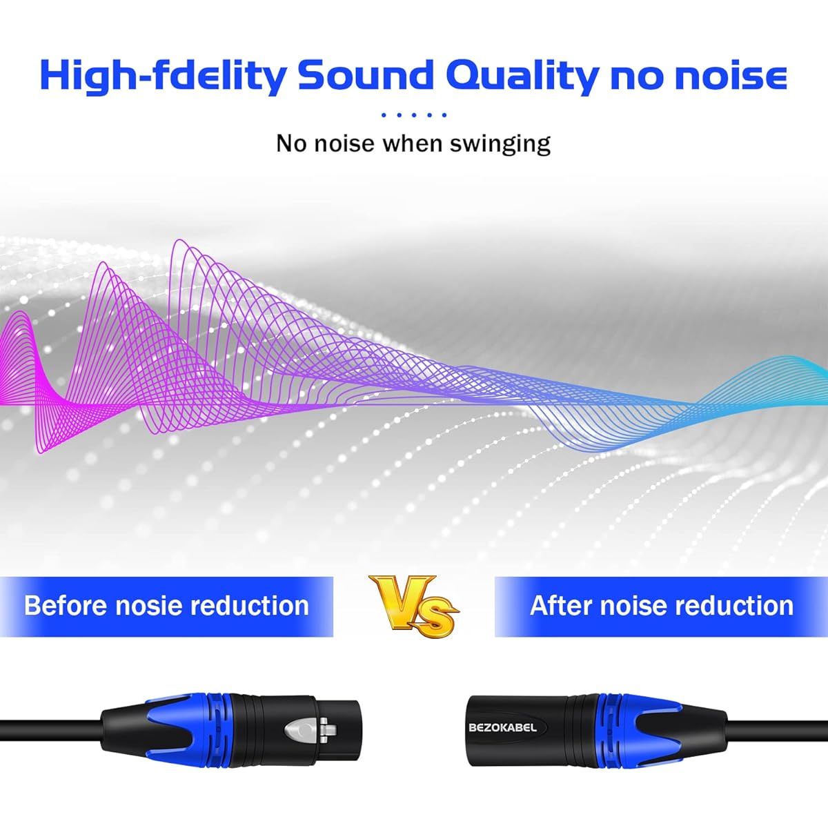 BEZOKABEL XLR Cable XLR Microphone Cable 6ft 6 Pack Balanced XLR Speaker Cable Male to Female 3 Pin for Microphone Audio Mixer Speaker System (6 Pack)
