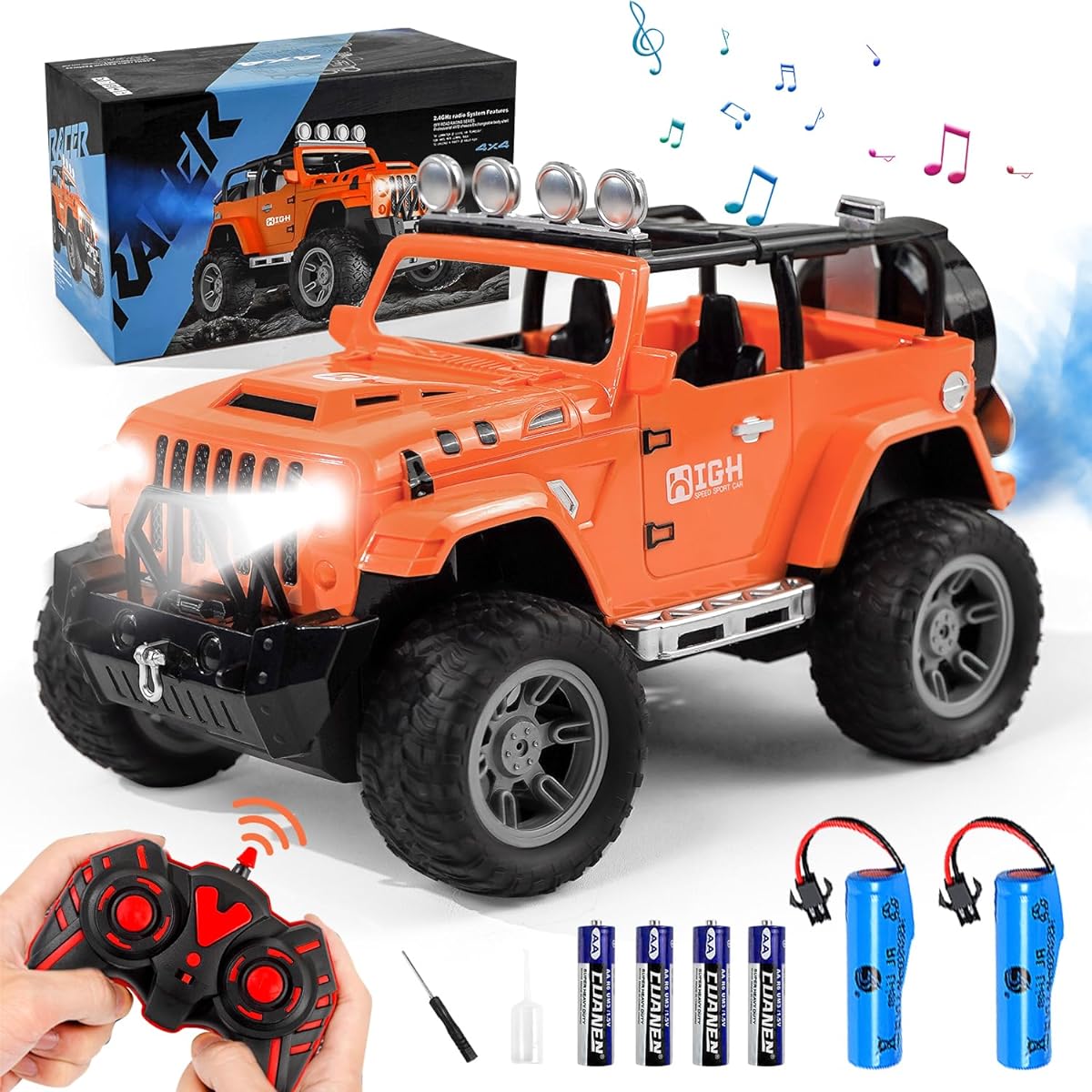 FUUY RC Car Remote Control Truck Jeep Red