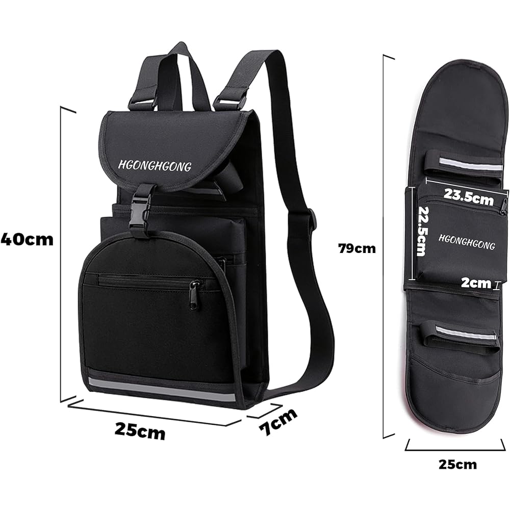 HG HGONG HGONG Skateboard Skateboard Rucksack Skateboard Bag Nylon Bag Skateboard Cover Skateboard Storage Bag Portable Case Large Capacity Multifunctional Rucksack Bag Pack Shoulder Protective Bag Durable with Pocket Waterproof Cover [Comes with General