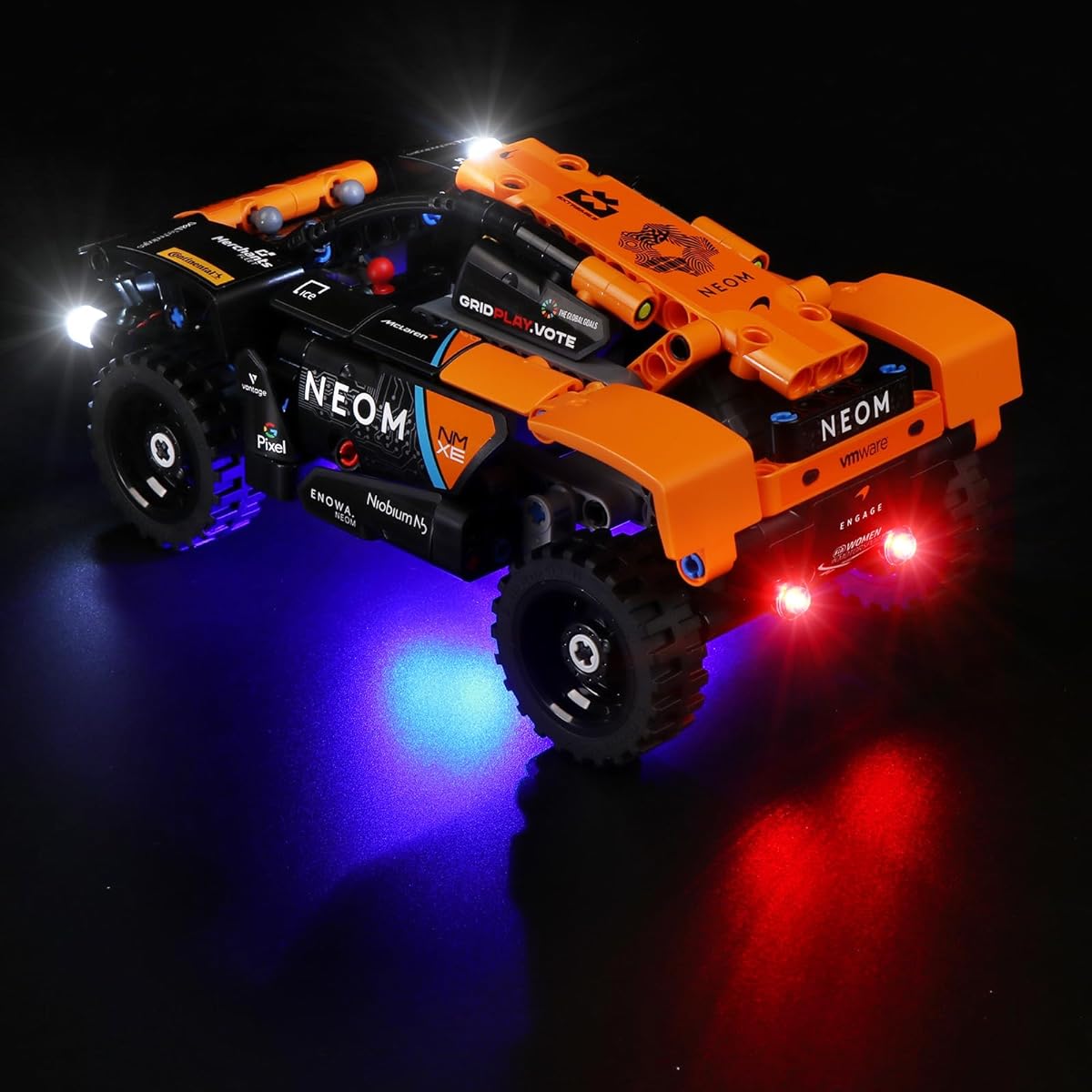 Rorliny LED Light Kit for Lego-42166 NEOM McLaren Extreme E Race Car, Lighting Set Compatible with Lego-42166 NEOM McLaren Extreme E Race Car Building Blocks Model (Lights Only, No Lego Set), GC637