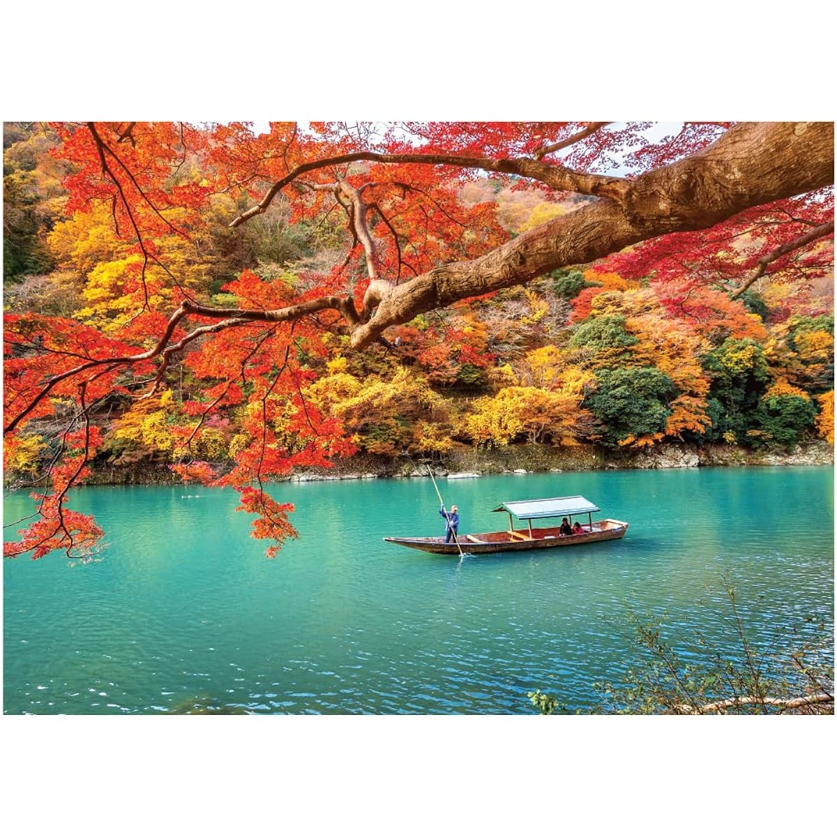 Puzzle Posse 1000 Piece Jigsaw Puzzle for Adults - Arashiyama - Fun, Hard and Challenging Autumn Puzzle Natural Scenery