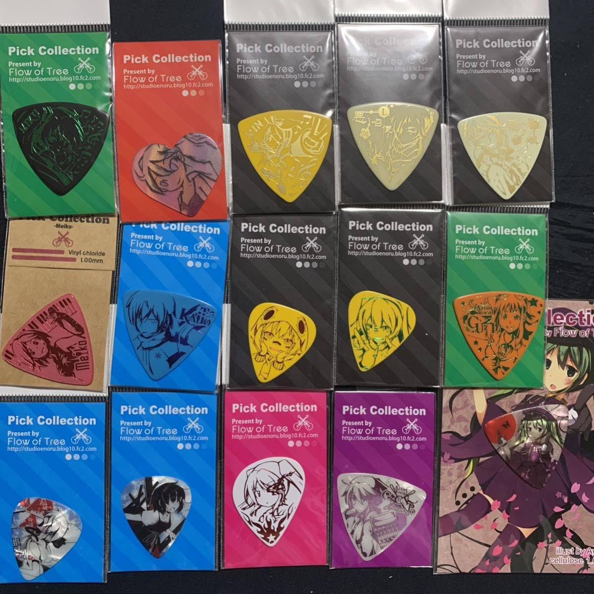 Guitar Pick Vocaloid Set Miku Kagamine Len Kagamine Rin Kaito Meiko Kagerou Days Comiket