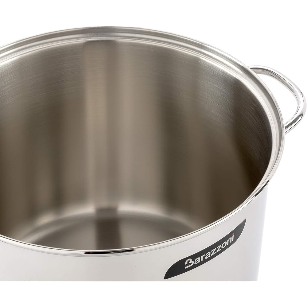 Barazzoni Two-handed Pot Stainless Steel ∅16 x H13.4cm Stock Pot with Lid 16cm BONITA 266601016